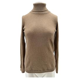 Pull col roulé beige en cachemire - Autre Marque