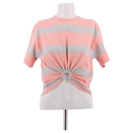 Paco Rabanne Camiseta rosa a rayas