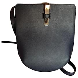 Borsa Baton de Craie in pelle blu navy Hermès