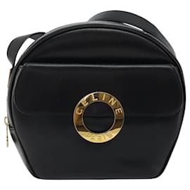 Céline Borsa a spalla in pelle con logo circolare Celine
