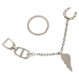 Hermes Bon Voyage Metal Silver Keychain - Hermès