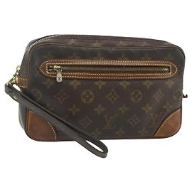 LOUIS VUITTON Clutch Marly Dragonne GM Monogram M51825 LV Auth 176545