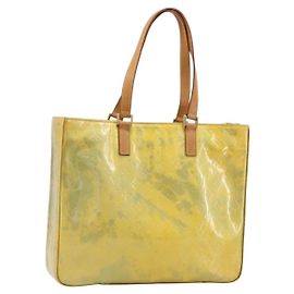 LOUIS VUITTON Monogram Vernis Columbus Tote Bag Grau M91028 LV Auth BA12089