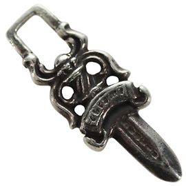 Pingente de Charme Dagger Chrome Hearts em Prata Ag925 Auth YKZ1427V