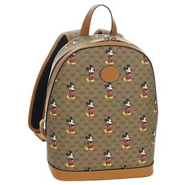 GUCCI Micro GG Supreme Disney Rucksack aus PVC Beige Gold 552884 Auth YKZ1317M