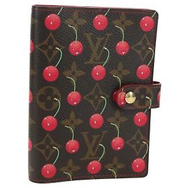 LOUIS VUITTON Cubierta de Planificador PM Monograma Cereza Roja R21023 Auth YKZ1374SM