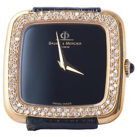 Baume & Mercier Genève Armbanduhr mit Diamanten in Goldfarbe