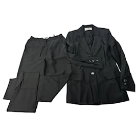 Traje de lana vintage Givenchy para mujer negro 38/M