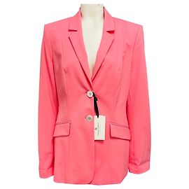 Autre Marque Barbara Lohmann Candy Pink Thora Crepe Two Button Blazer / Jacket