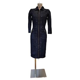 Vestido de denim ajustado Alexander McQueen - Mcq