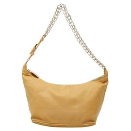Borsa a spalla con catena e logo Prada