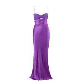 Autre Marque Vestido largo morado para mujer Alessandra Rich