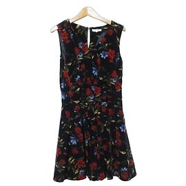 Autre Marque Stretch-Velours-Blumenmusterkleid GUILD PRIME