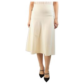 Giorgio Armani Falda midi crema - talla UK 14