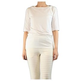 Brunello Cucinelli Weißes T-Shirt mit kurzen Ärmeln - Größe XL
