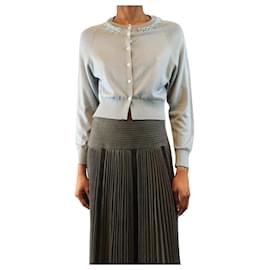 Cardigan azul claro com colarinho adornado - tamanho XS - Simone Rocha