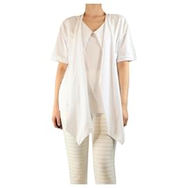 Dries Van Noten Top blanco de manga corta - talla S