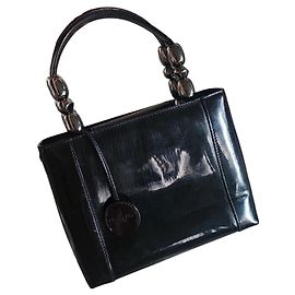 Borsa a Mano Dior in Pelle Verniciata Nera