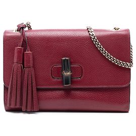 Gucci Rosso Medio Pelle Miss Bamboo Crossbody