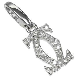 Pendente Charm 2C Cartier in Oro Bianco 18K
