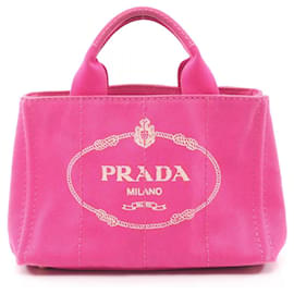 Borsa a mano Prada Canapa Rosa in Tela