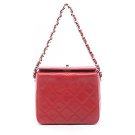 Borsa Chanel Matelassé in pelle di agnello rossa