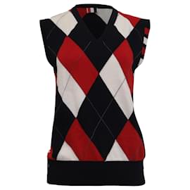 Chaleco de lana multicolorido con diseño argyle 4-Bar de Thom Browne