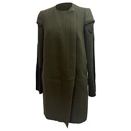 Abrigo Peacoat de Invierno Swan de Rick Owens en Lana Verde
