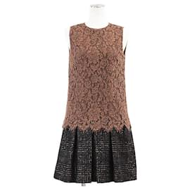 Dolce&Gabbana floral lace wool blend dress - Dolce & Gabbana