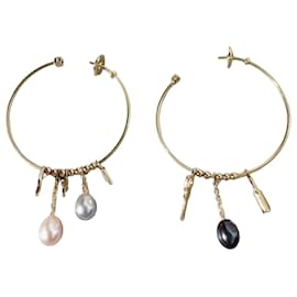 Orecchini a cerchio in oro 18K e perle Louis Vuitton