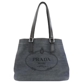 Prada Blaue Denim-Tote-Tasche