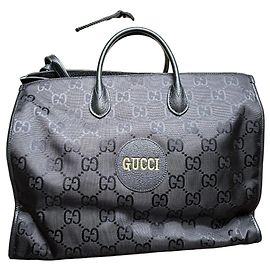 Borsa da viaggio Gucci nera in nylon