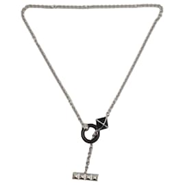 Mens Necklace Medor XO, Metal & Horn, Noir - Hermès