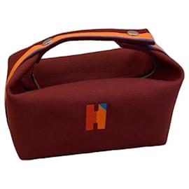 Hermès Bride-A-Brac Custodia in Tela Bordeaux