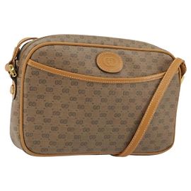 Gucci Borsa a Spalla Micro GG Supreme PVC Beige Oro 007 113 1943 Auth 175727