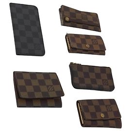 LOUIS VUITTON Damier Ebene Key Case 6 Set LV Auth bs34352