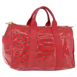 Boston Bag aus PVC und Canvas in Rot und Gold Auth ti3886A von BOTTEGA VENETA