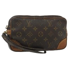 LOUIS VUITTON Monogram Marly Dragonne PM Clutch Bag M51827 LV Auth ka3981