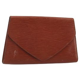 LOUIS VUITTON Clutch Art Déco Epi Marrone M52633 LV Auth BA12156