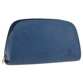 LOUIS VUITTON Pochette Dauphine PM Epi Blu M48445 LV Auth ti3870