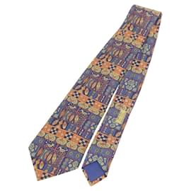 HERMES Necktie Silk Blue Auth 174892 - Hermès