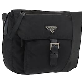 Borsa a Spalla PRADA Nylon Nero Argento Autentica ka3998