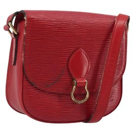 LOUIS VUITTON Bolso de Hombro Epi Saint Cloud PM Rojo M52217 LV Auth 175585