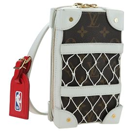 LOUIS VUITTON Monogram NBA Soft Trunk Scatola per Telefono Borsa Bianca M80102 Auth 175616SAM
