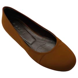 Marni Ballerine in Tessuto Marroni con Punta Rotonda