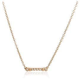 Collana Bar Fleur De Lis in Diamante in Oro Rosa Tiffany & Co.