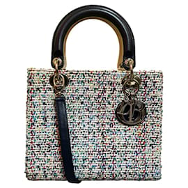 Borsa Lady Dior in tweed multicolore