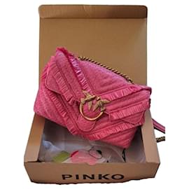 Sac à main Pinko en paille fuchsia