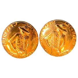 Chanel Golden Clip-On Earrings