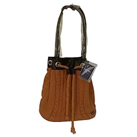 Borsa a secchiello Saint James in lana color caramello
